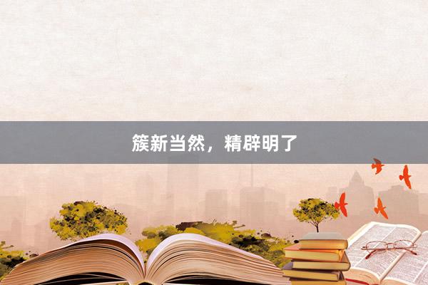 簇新当然，精辟明了
